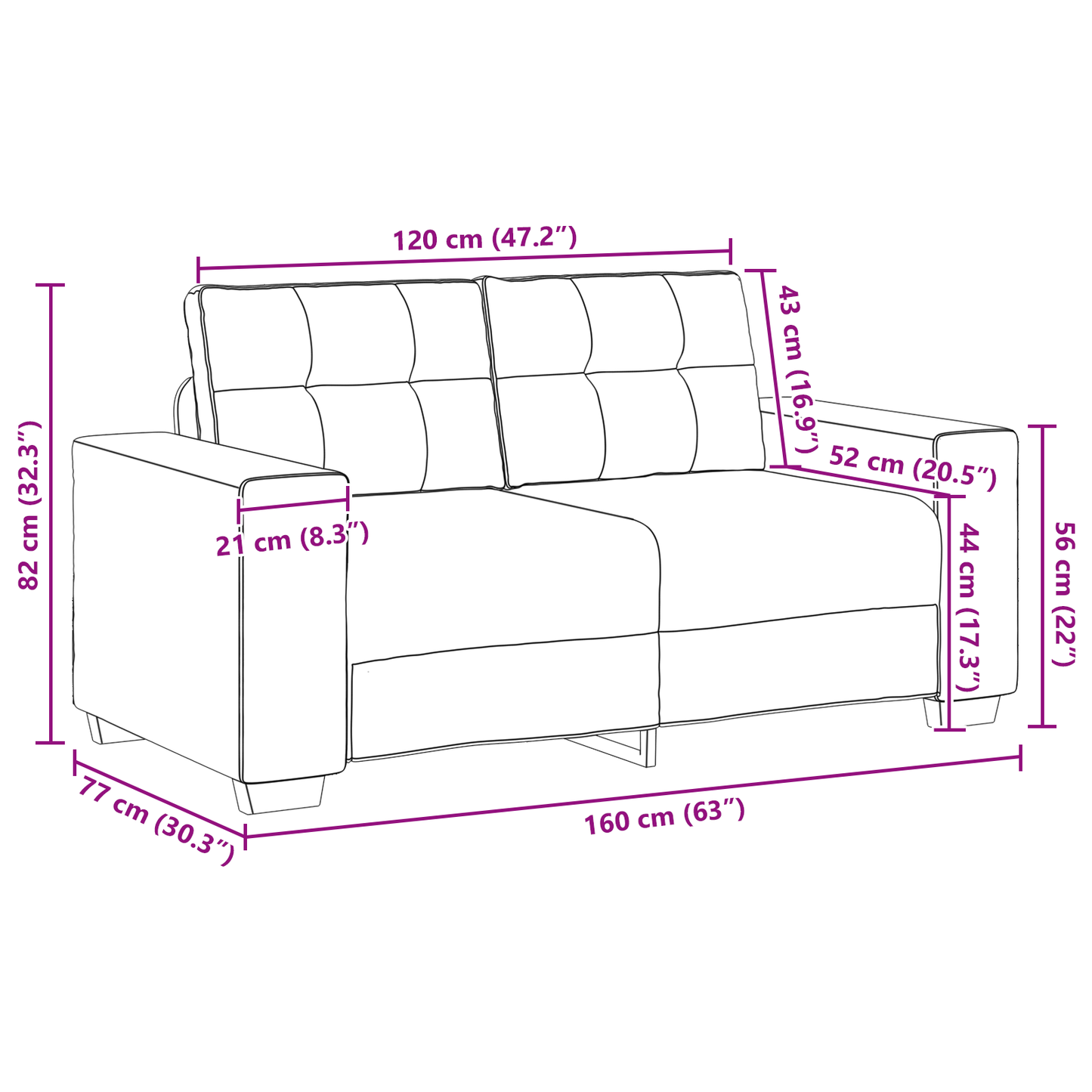 vidaXL 3-Piece Sofa Set with Cushions in Wine Red Fabric