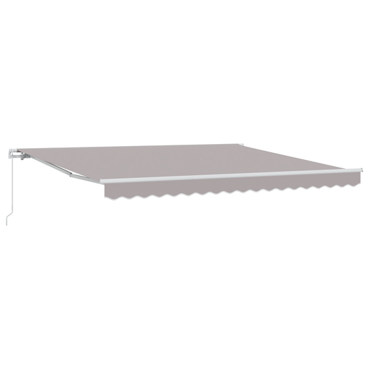 vidaXL Manual Retractable Awning Light Grey 400x300 cm