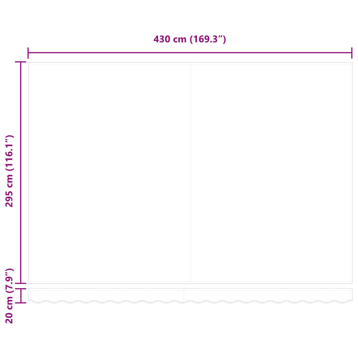 vidaXL Manual Retractable Awning White 450x300 cm