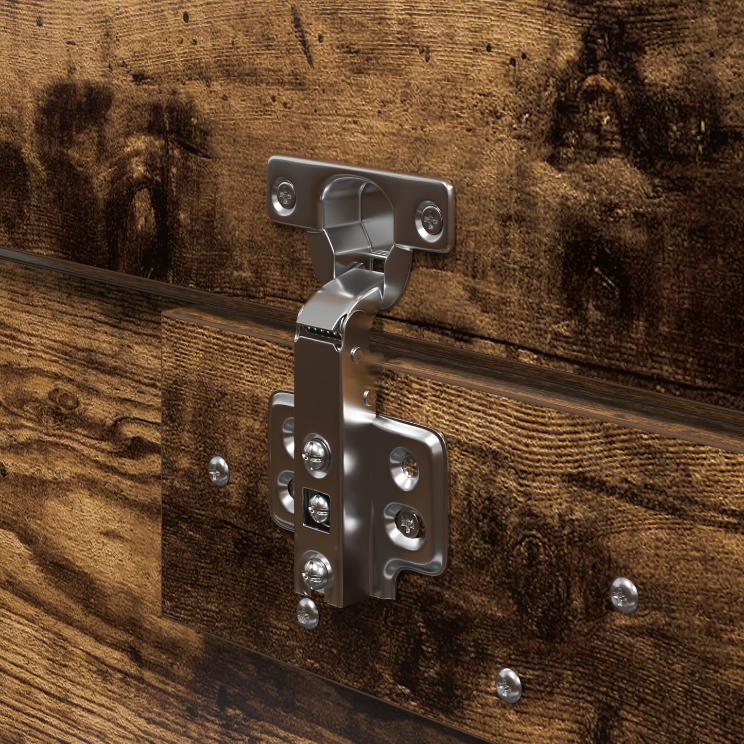 vidaXL Storage Bed Frame Smoked Oak 150x200 cm