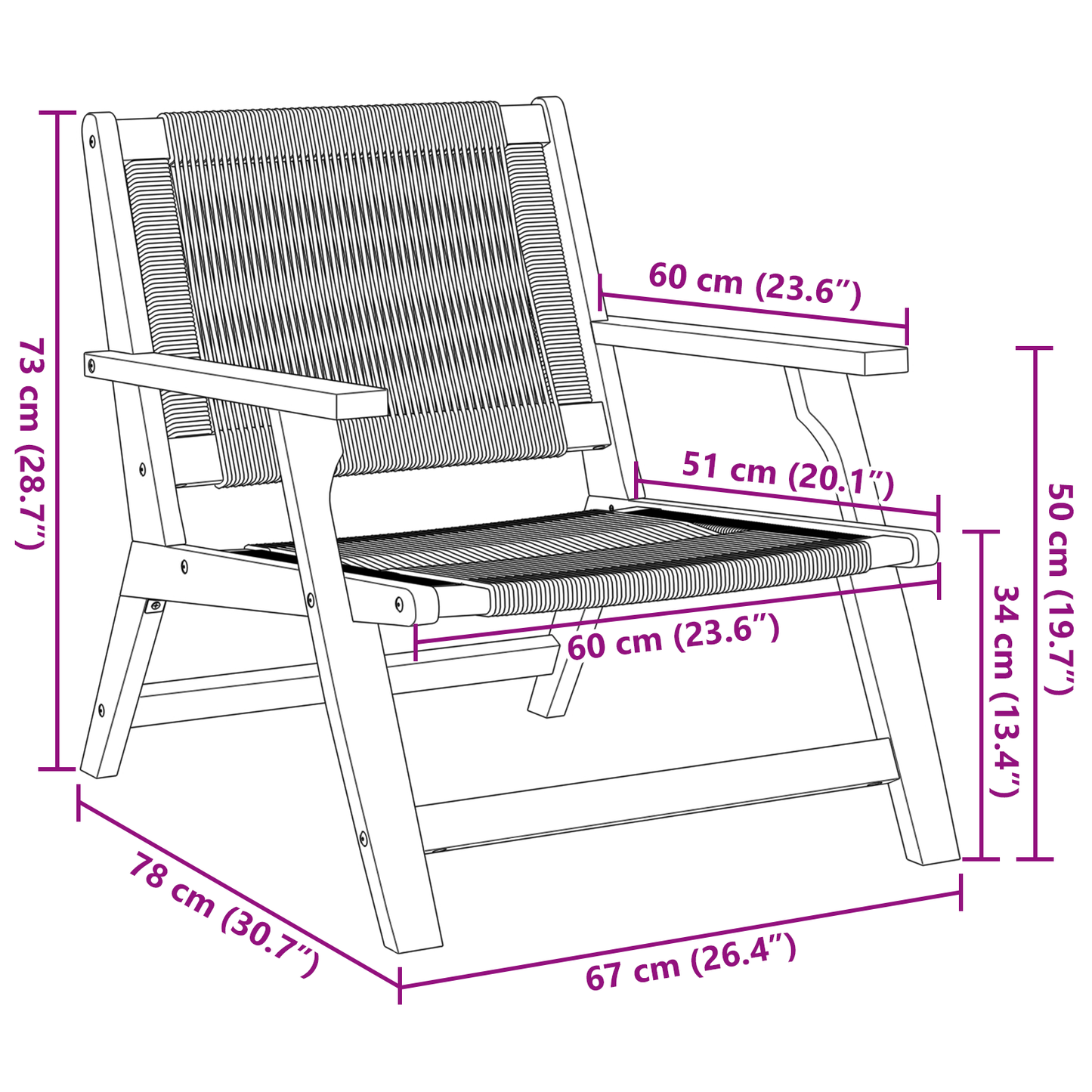 vidaXL Garden Chairs 2 pcs Grey 67x77x73 cm Solid Wood Acacia