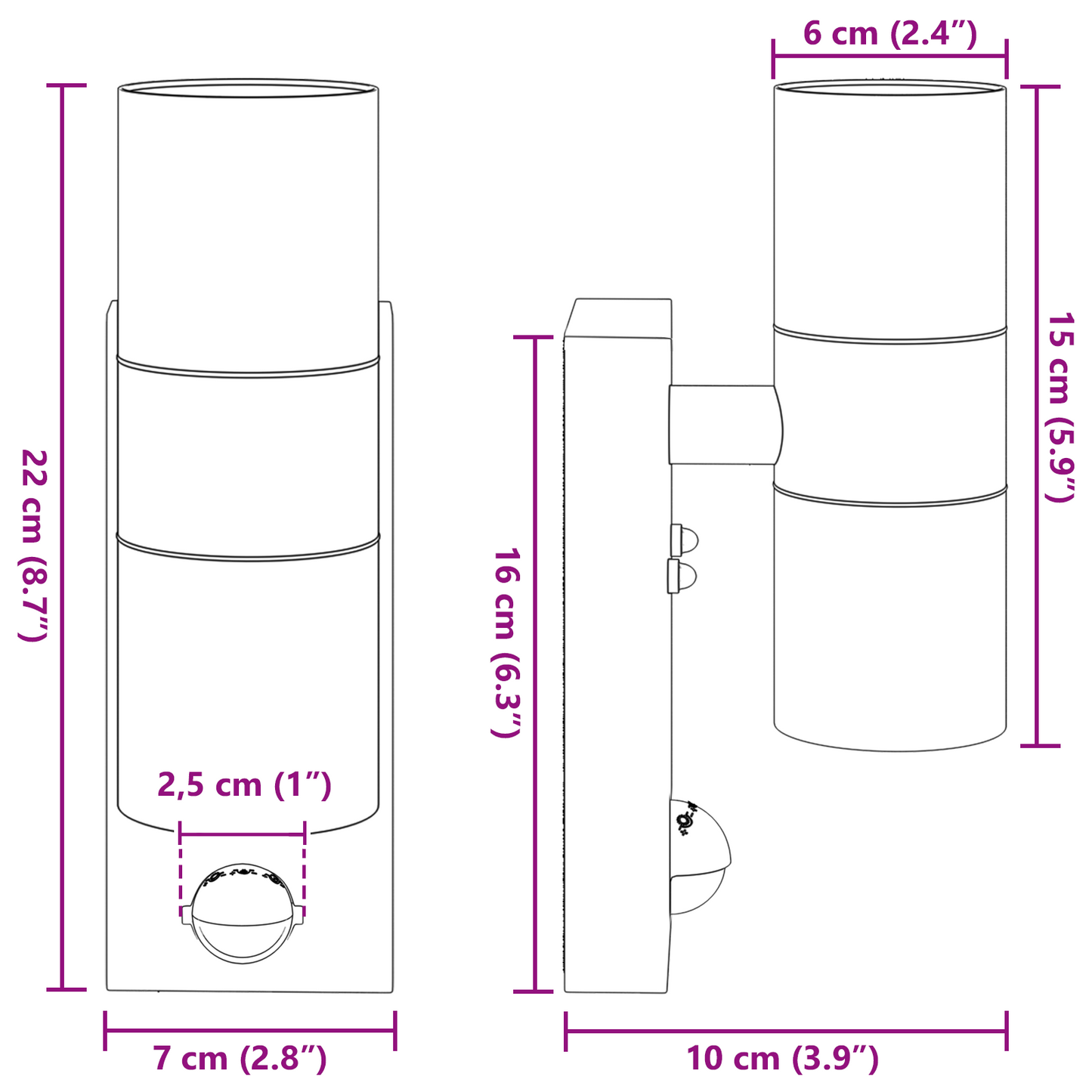 vidaXL Lamps stainless steel stainless steel