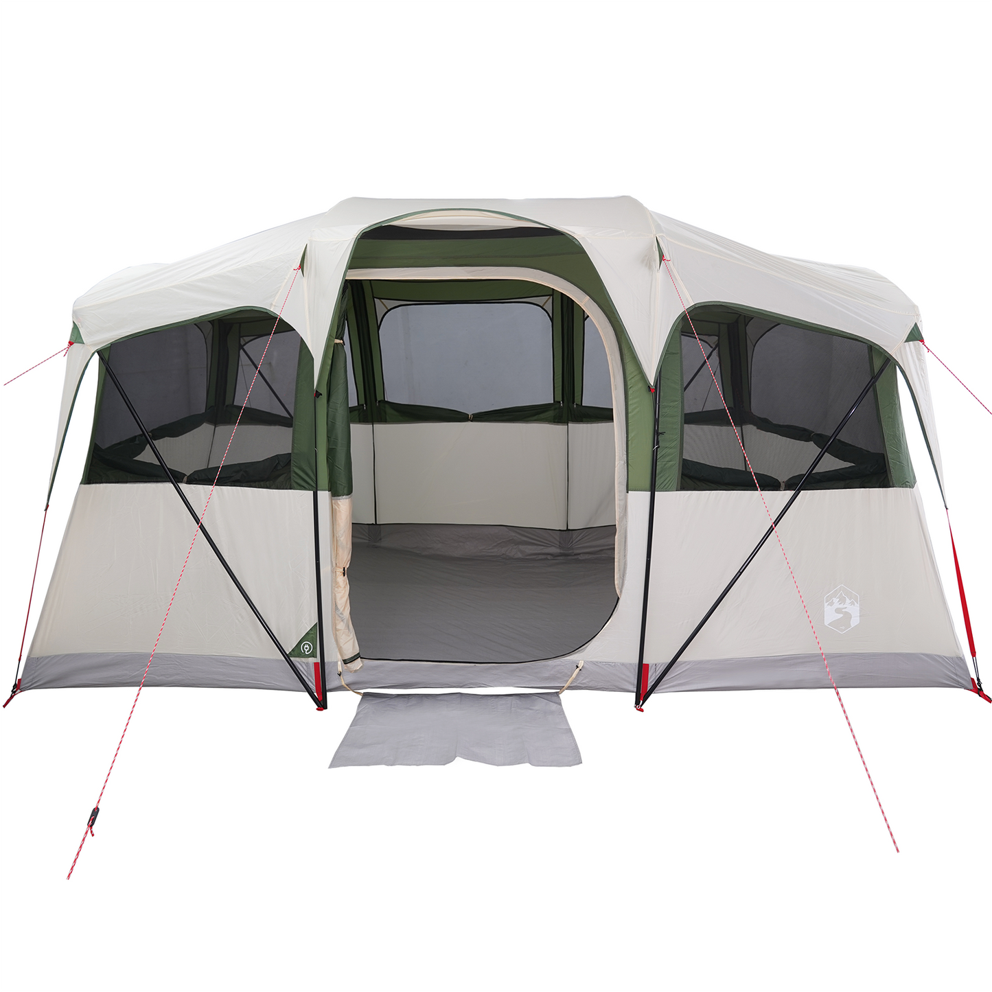 vidaXL Family Tent with Windows Dome Green 10-Person Waterproof