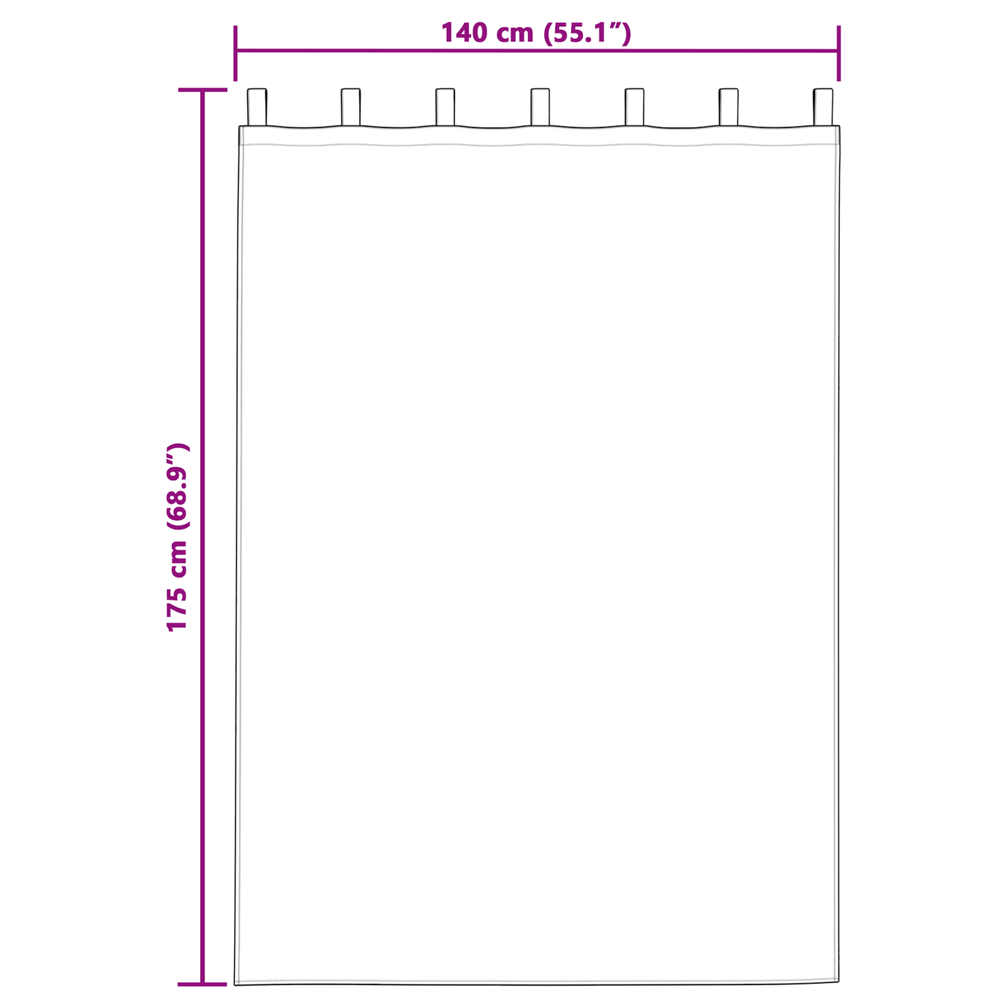 vidaXL Velvet Curtains 2 pcs with Eyelets Brown 175x140 cm
