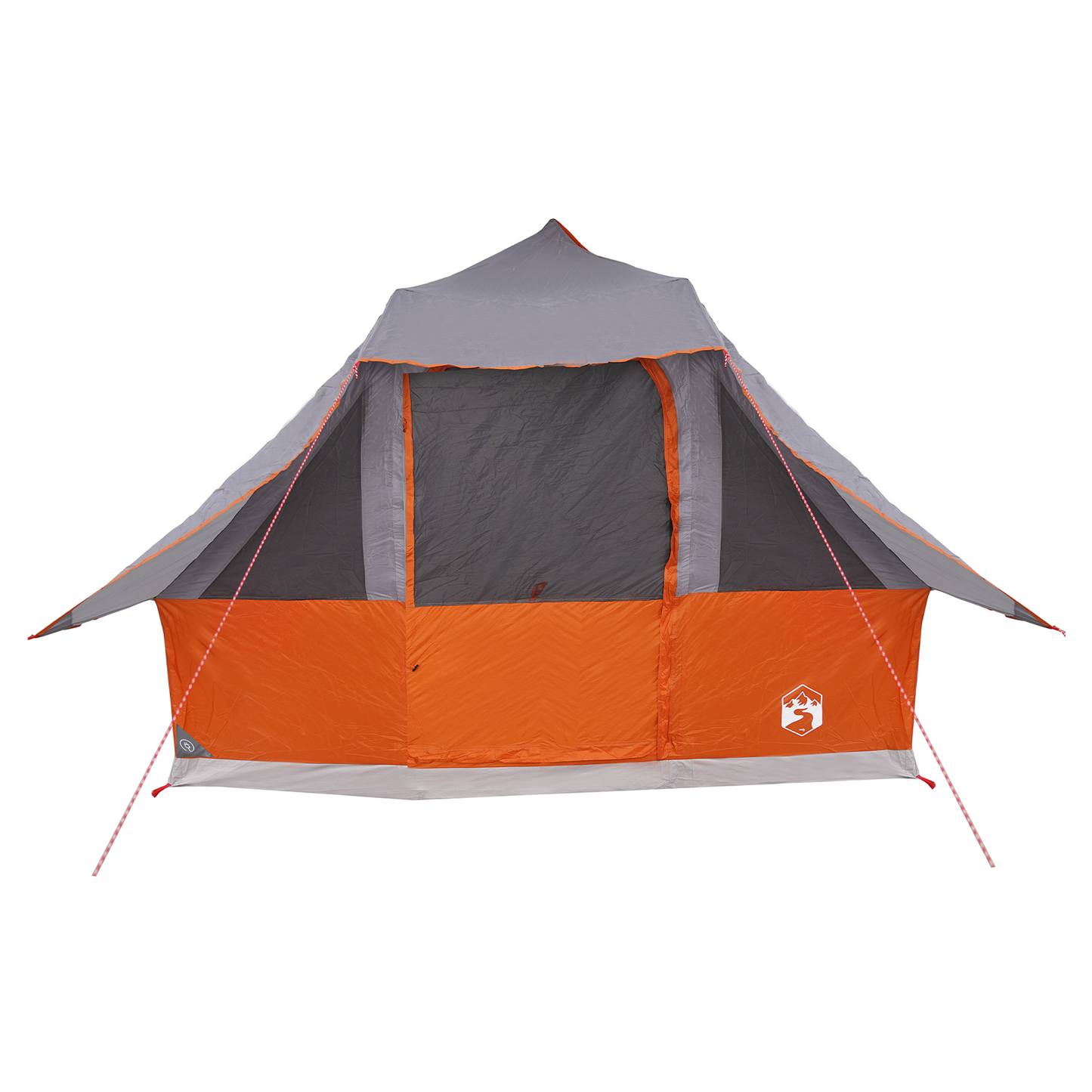 vidaXL Family Tent Tipi Grey and Orange 8-Person Waterproof