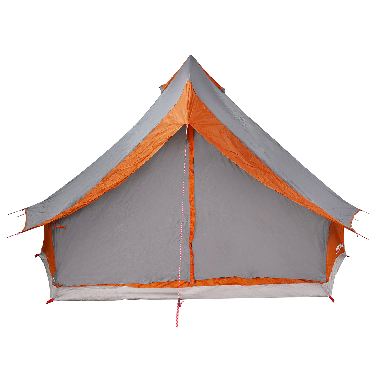 vidaXL Family Tent Tipi Grey and Orange 8-Person Waterproof