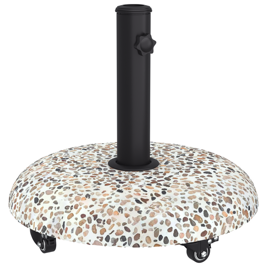 vidaXL Wheeled Parasol Base for 37/42/52/58mm Poles Multicolour Concrete