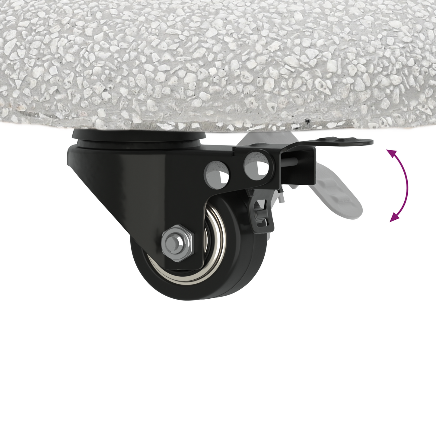 vidaXL Wheeled Parasol Base for 37/42/52/58mm Poles Light Grey Concrete