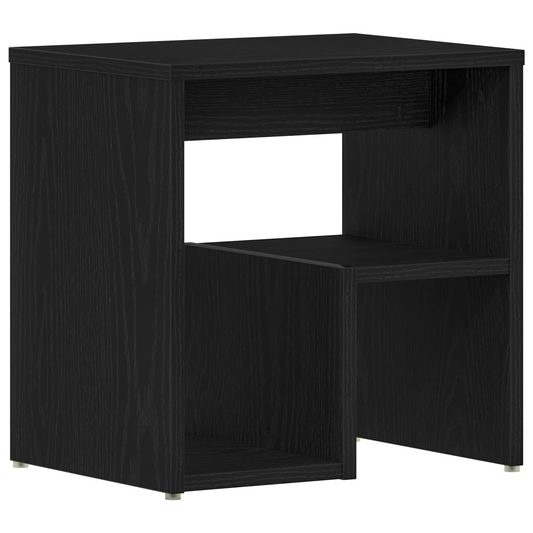 vidaXL Nightstand Black Oak 40x30x40 cm Made of Engineered Wood