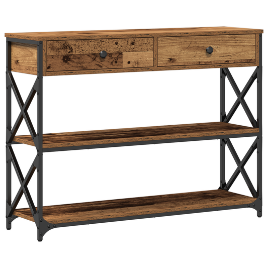 vidaXL Console Table Old wood 100 x 28 x 75 cm