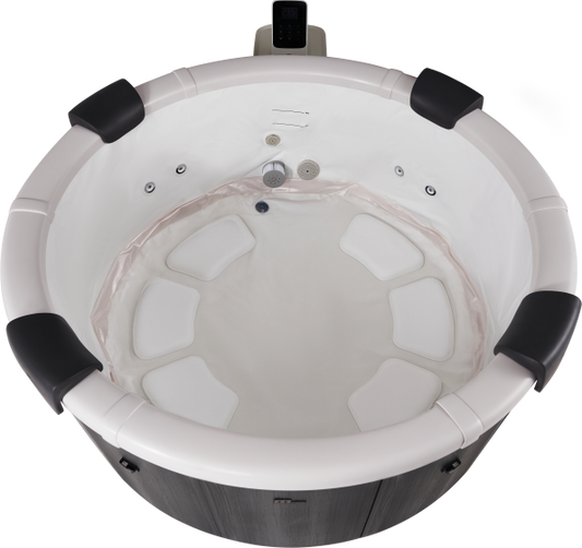 MSpa Denver Carbon Grey 6 Person Portable Modular Hot Tub, WiFi Controlled 13A Plug & Play 2026 Model
