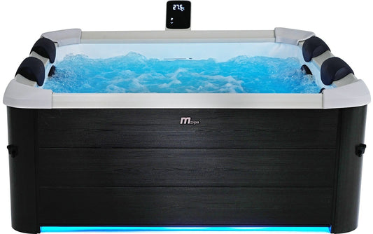 MSpa Oslo Carbon Grey 4-6 Person Portable Modular DIY Setup Hot Tub - Wi-Fi Controlled