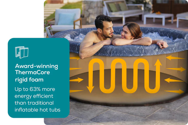 Lay-Z-Spa Toronto AirJet ThermaCore Rigid Foam Hot Tub 7 Person