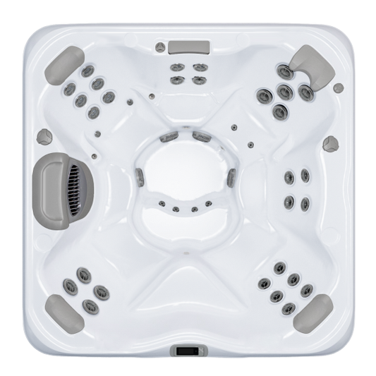 Bullfrog Spas X7 High Capacity 8 Person Square Hot Tub – Premium Corner Seating & Spacious Home Spa