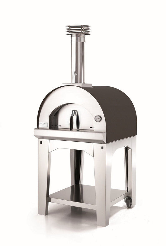 Fontana Margherita Anthracite Gas Pizza Oven Including Trolley