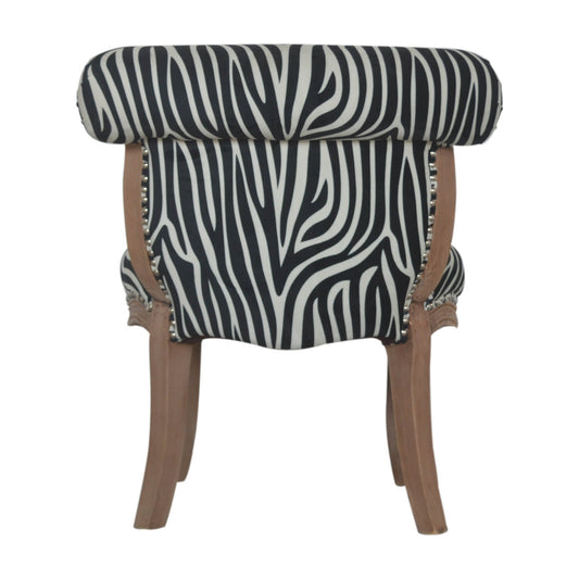 Zebra Print Studded Chair