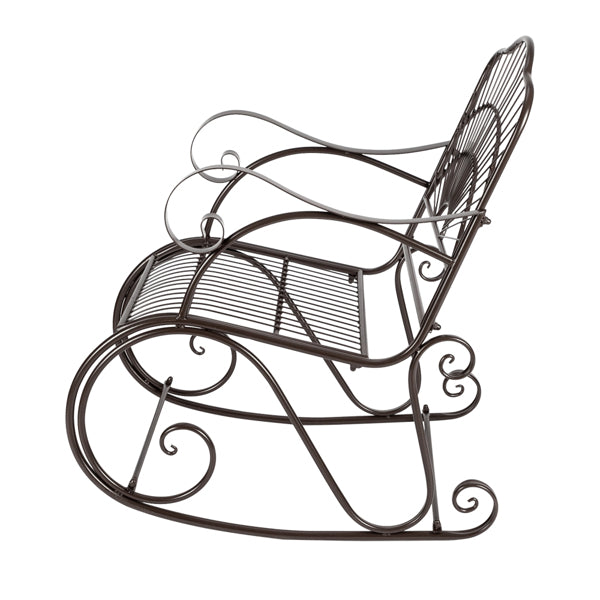 Artisasset Paint Brush Gold, Single Iron Garden Rocking Chair - Black