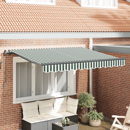 vidaXL Retractable Awning Green 250 x 200 cm Fabric