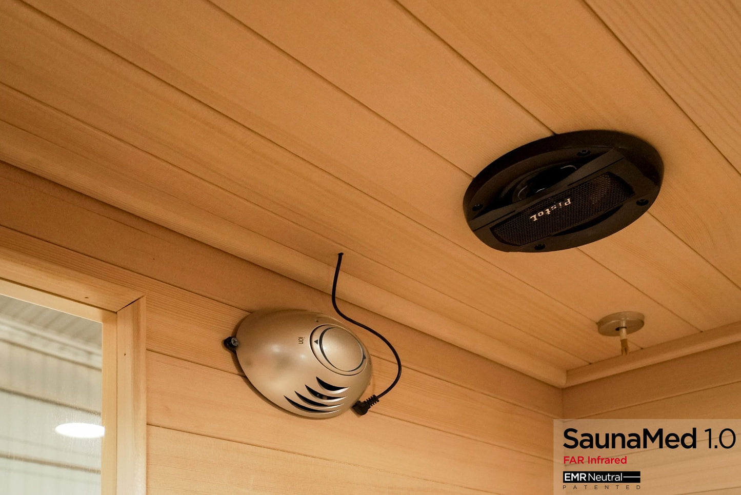 SaunaMed 2 Person Classic Hemlock FAR Infrared Domestic Indoor Sauna 13A Plug & Play