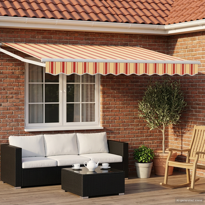vidaXL Electric Retractable Awning Multicolour 2.5 x 2 m