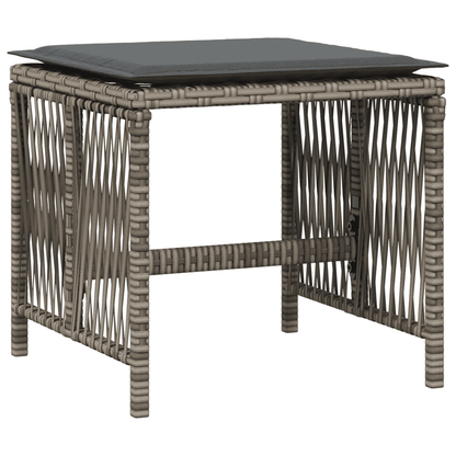vidaXL 17 Piece Garden Dining Set with Cushions Grey Poly Rattan