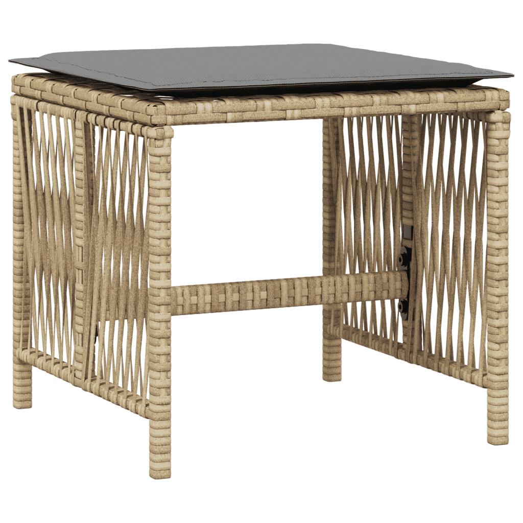 vidaXL 17 Piece Garden Dining Set with Cushions Mix Beige Poly Rattan