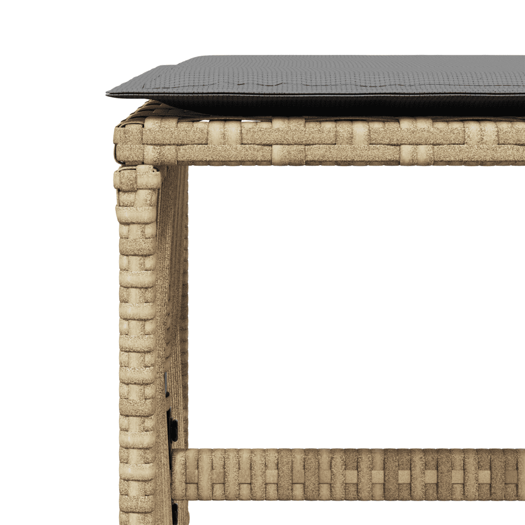 vidaXL 17 Piece Garden Dining Set with Cushions Mix Beige Poly Rattan