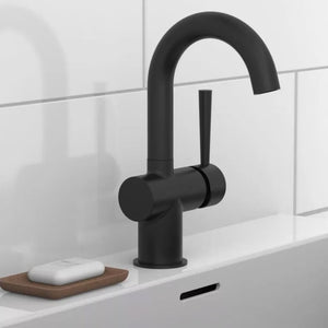 SCHÜTTE Basin Mixer CORNWALL with Lateral Handle Matte Black