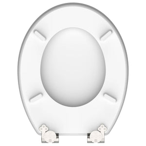 SCHÜTTE High Gloss Toilet Seat with Soft-Close GREY STEEL MDF