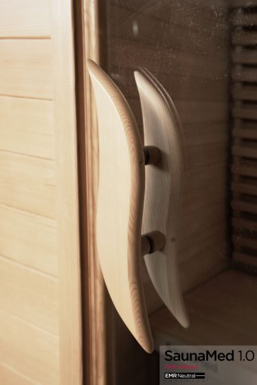 SaunaMed 2 Person Classic Hemlock FAR Infrared Domestic Indoor Sauna 13A Plug & Play