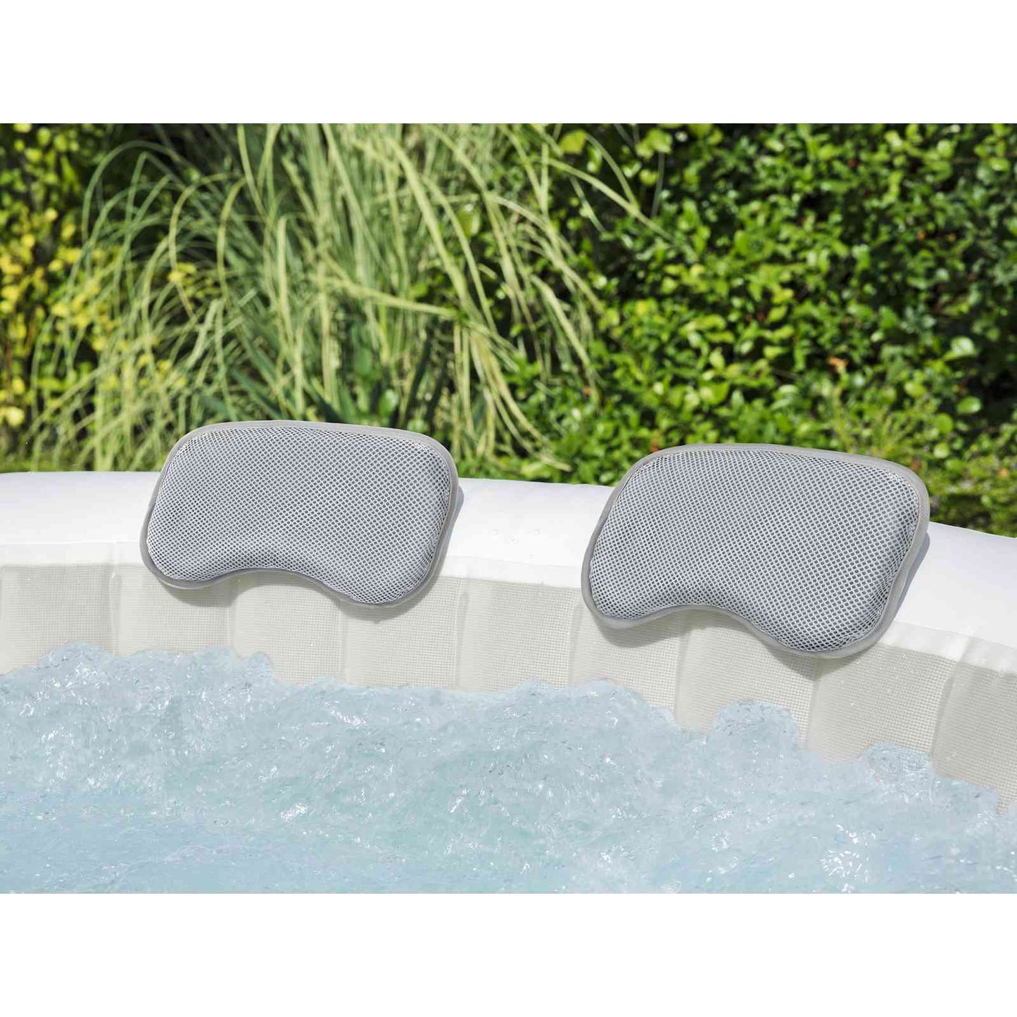 Bestway Spa Bath Pillow 2 pcs Steel and PVC Grey