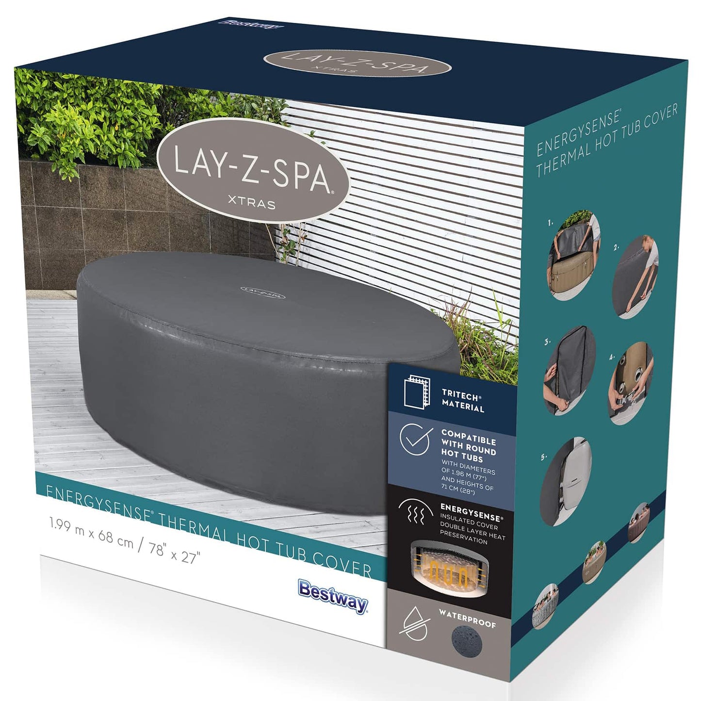 Bestway Cover PVC and POM Grey