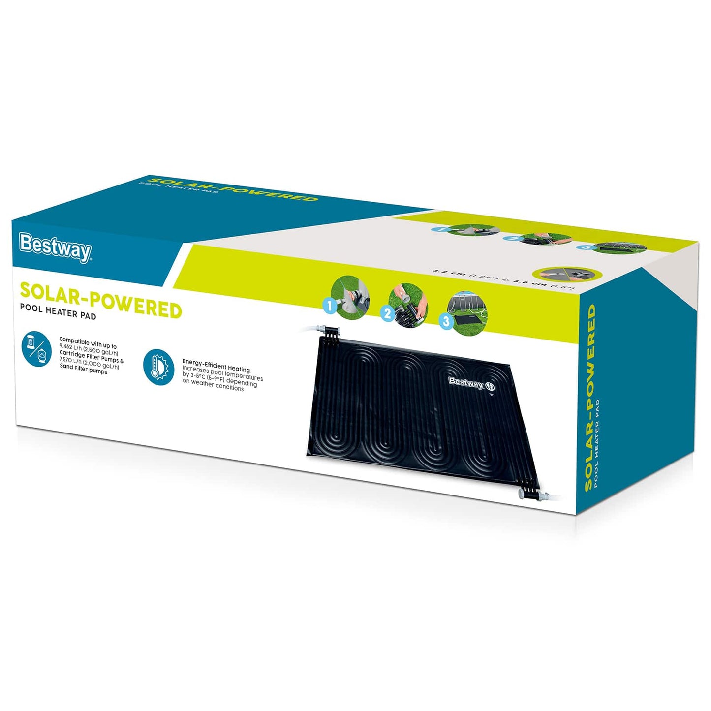 Bestway Solar Pool Heating Mat Black 110 x 171 cm PVC