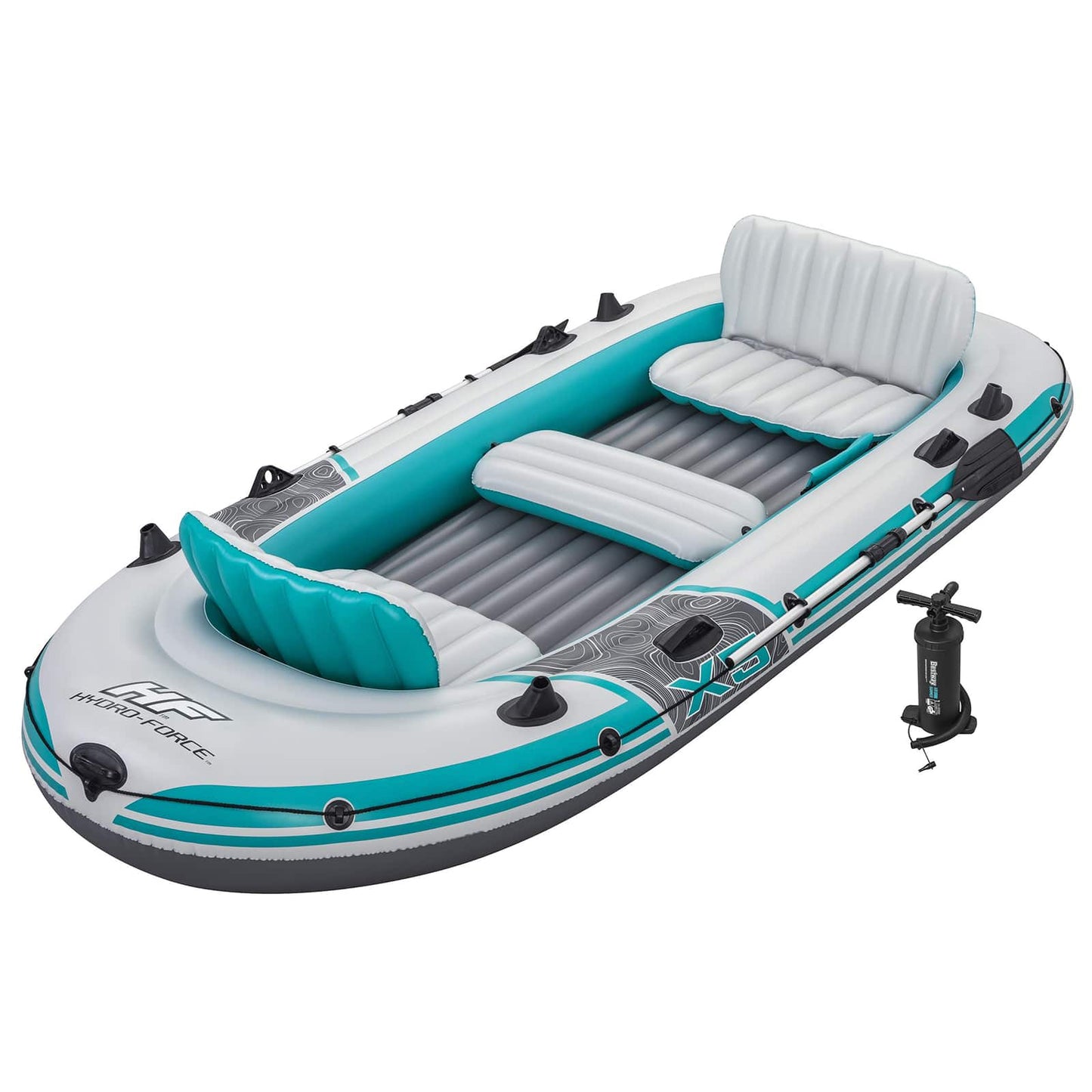 Bestway Inflatable Boat Grey and White 3.64 x 1.66 m PVC