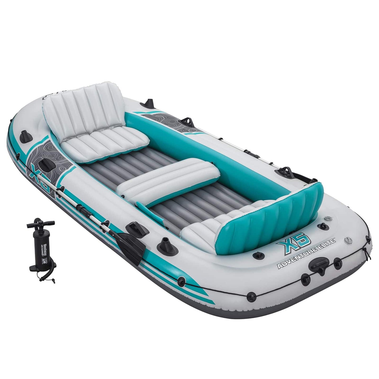 Bestway Inflatable Boat Grey and White 3.64 x 1.66 m PVC