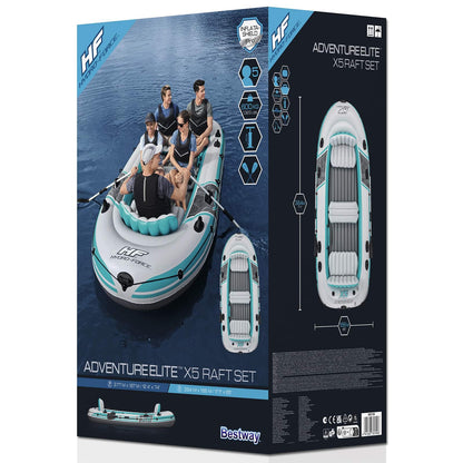 Bestway Inflatable Boat Grey and White 3.64 x 1.66 m PVC