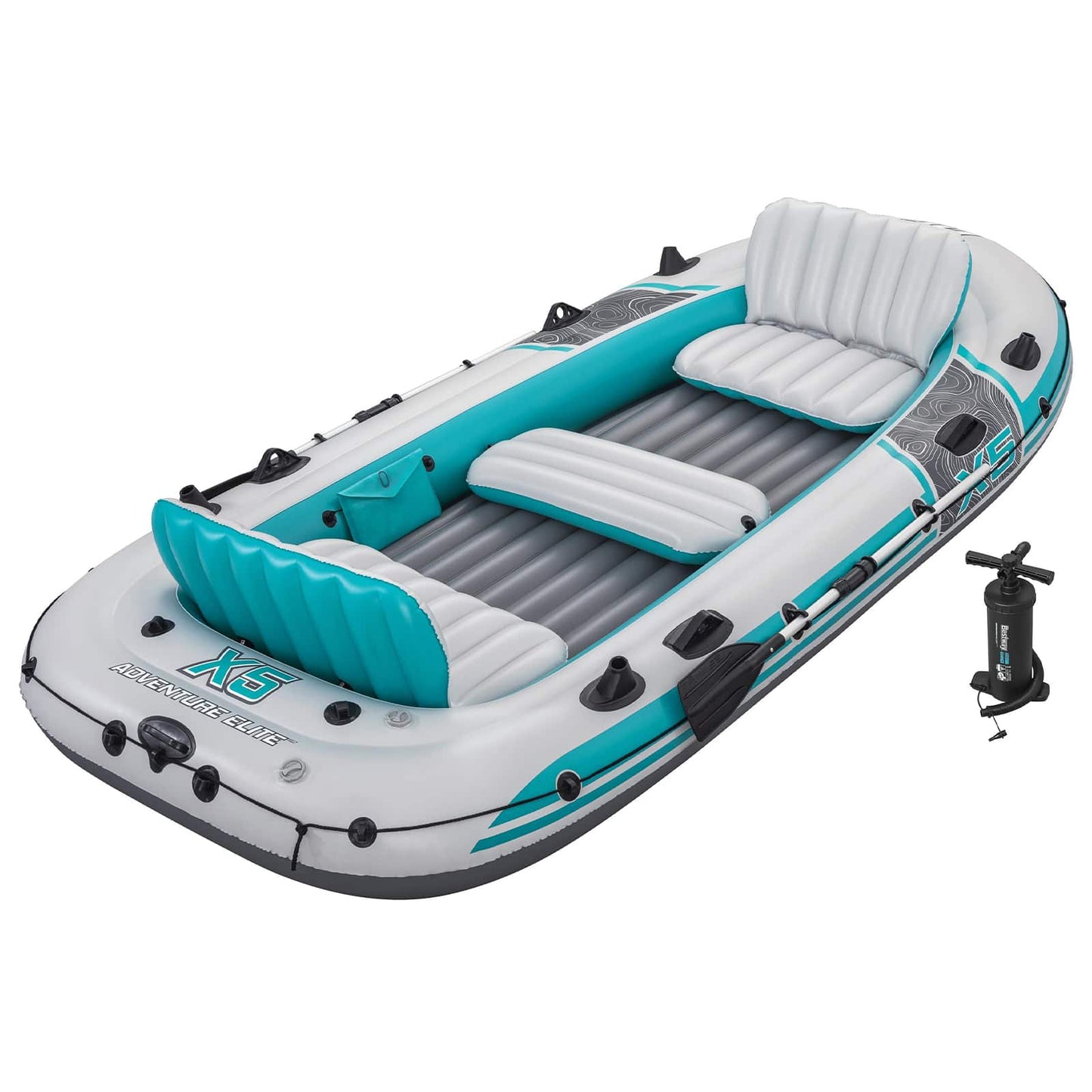 Bestway Inflatable Boat Grey and White 3.64 x 1.66 m PVC