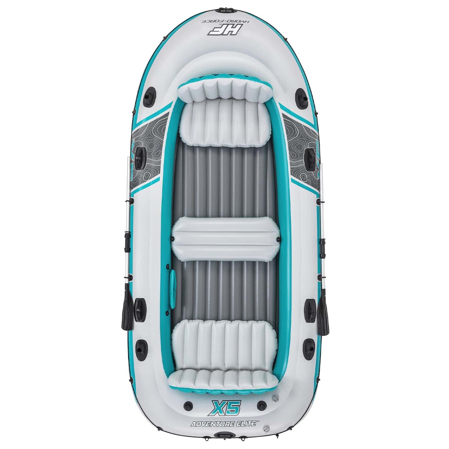 Bestway Inflatable Boat Grey and White 3.64 x 1.66 m PVC