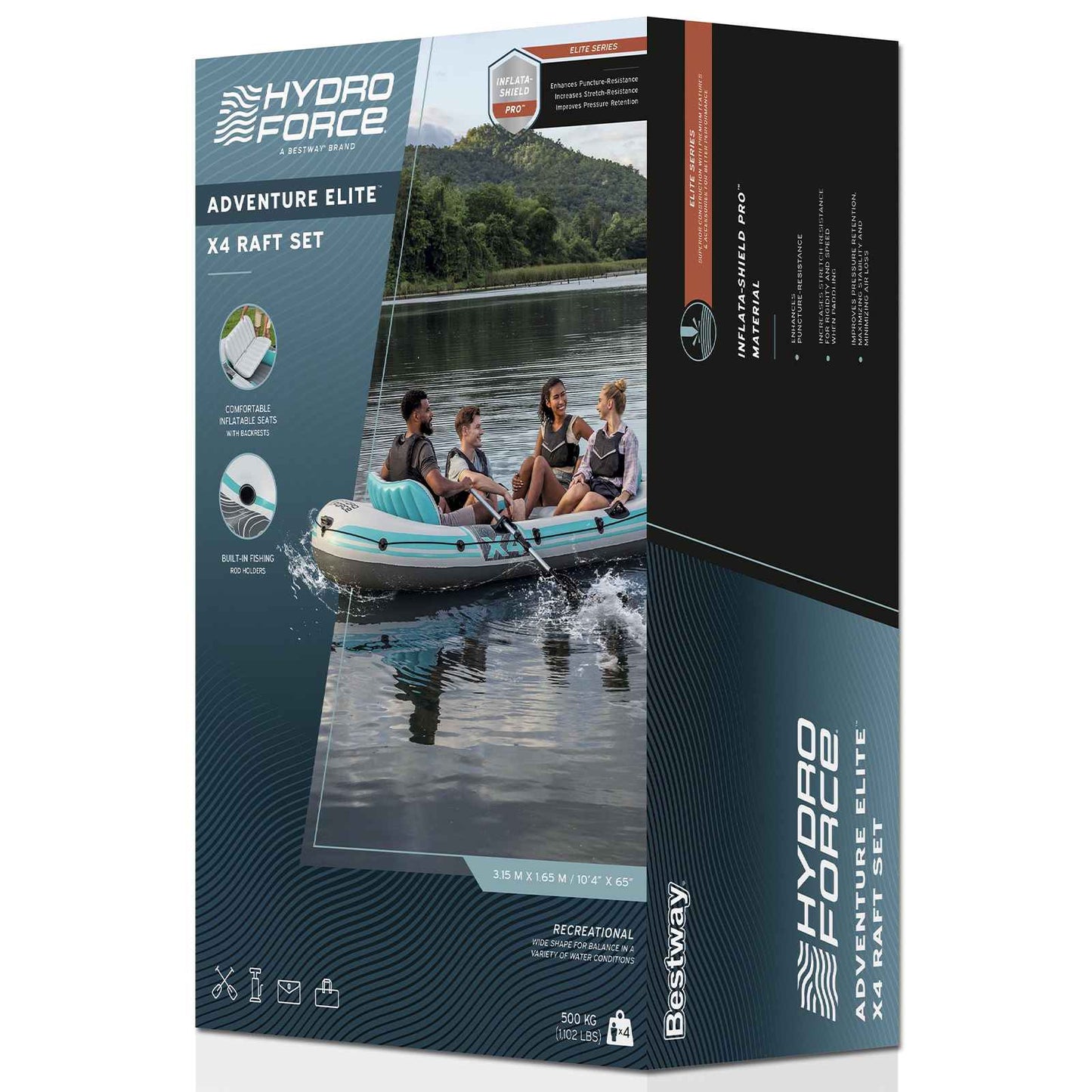 Bestway Inflatable Boat Grey and White 3.15 x 1.65 m PVC