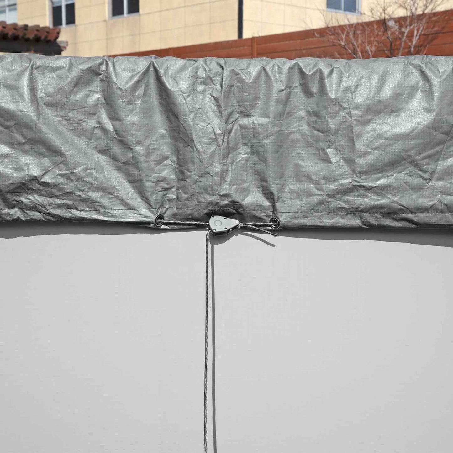 Bestway Pool Cover Ø5.49 m Round Polyester Grey