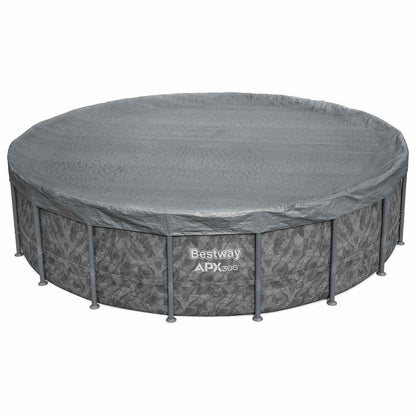 Bestway Pool Cover Ø5.49 m Round Polyester Grey