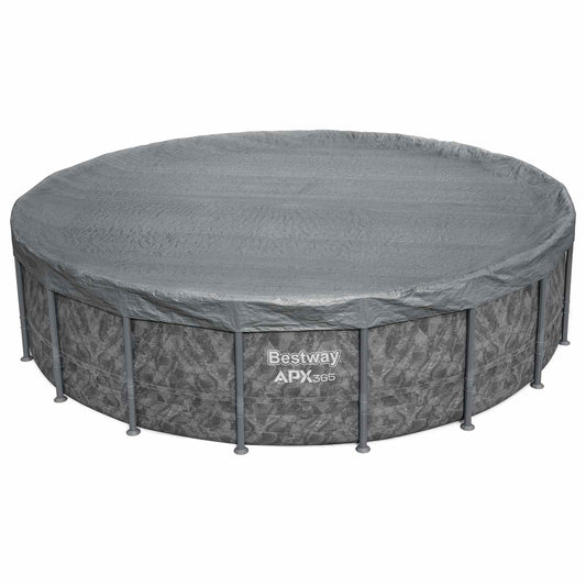 Bestway Pool Cover Ø5.49 m Round Polyester Grey