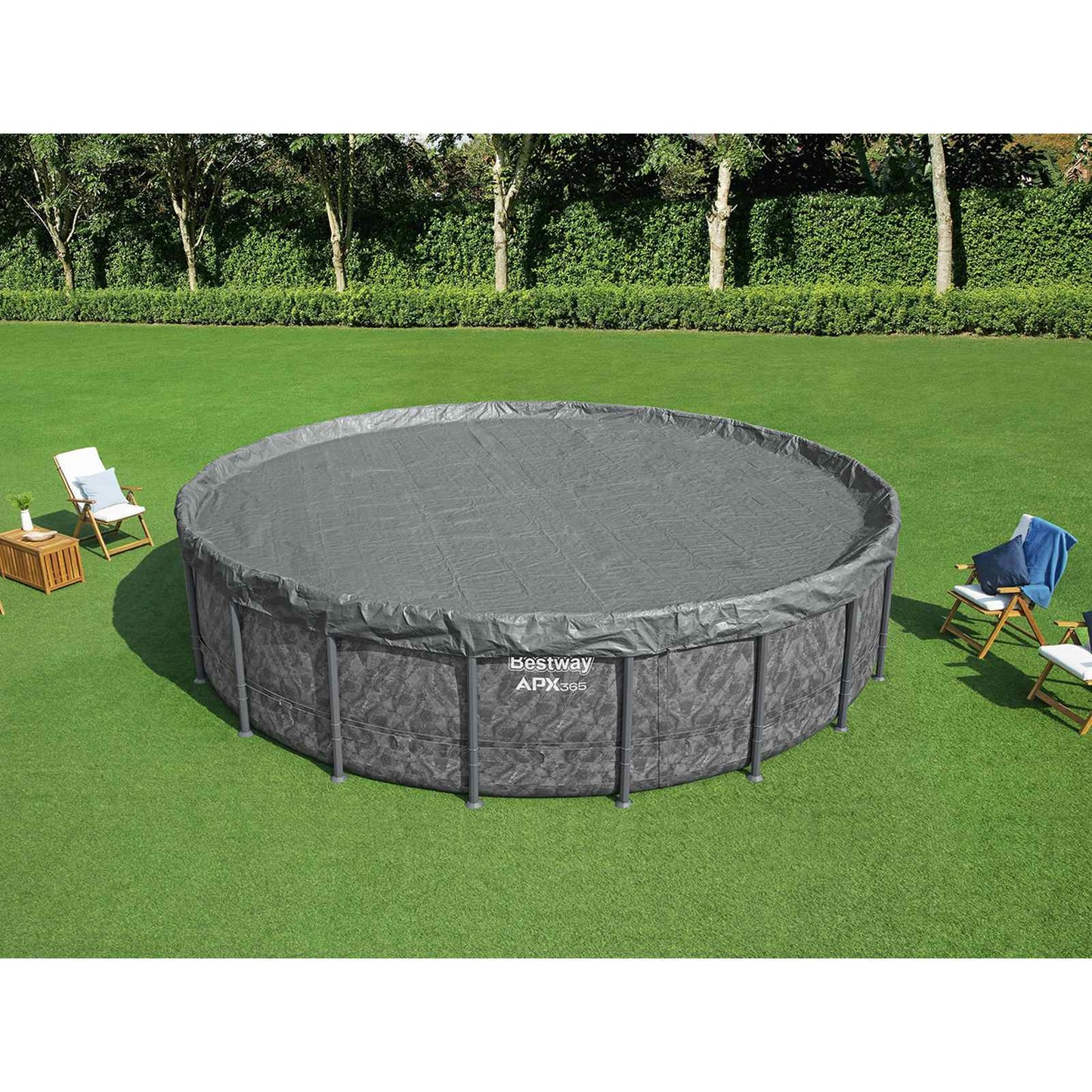 Bestway Pool Cover Ø6.1 m Round Polyester Grey