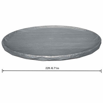 Bestway Pool Cover Ø6.71 m Round Polyester Grey