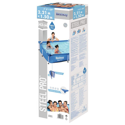 Bestway Steel Frame Paddling Pool 221x150x43 cm