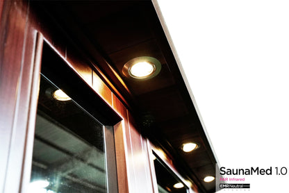 SaunaMed 4 Person Luxury Cedar FAR Infrared Domestic Indoor Sauna - Plug & Play