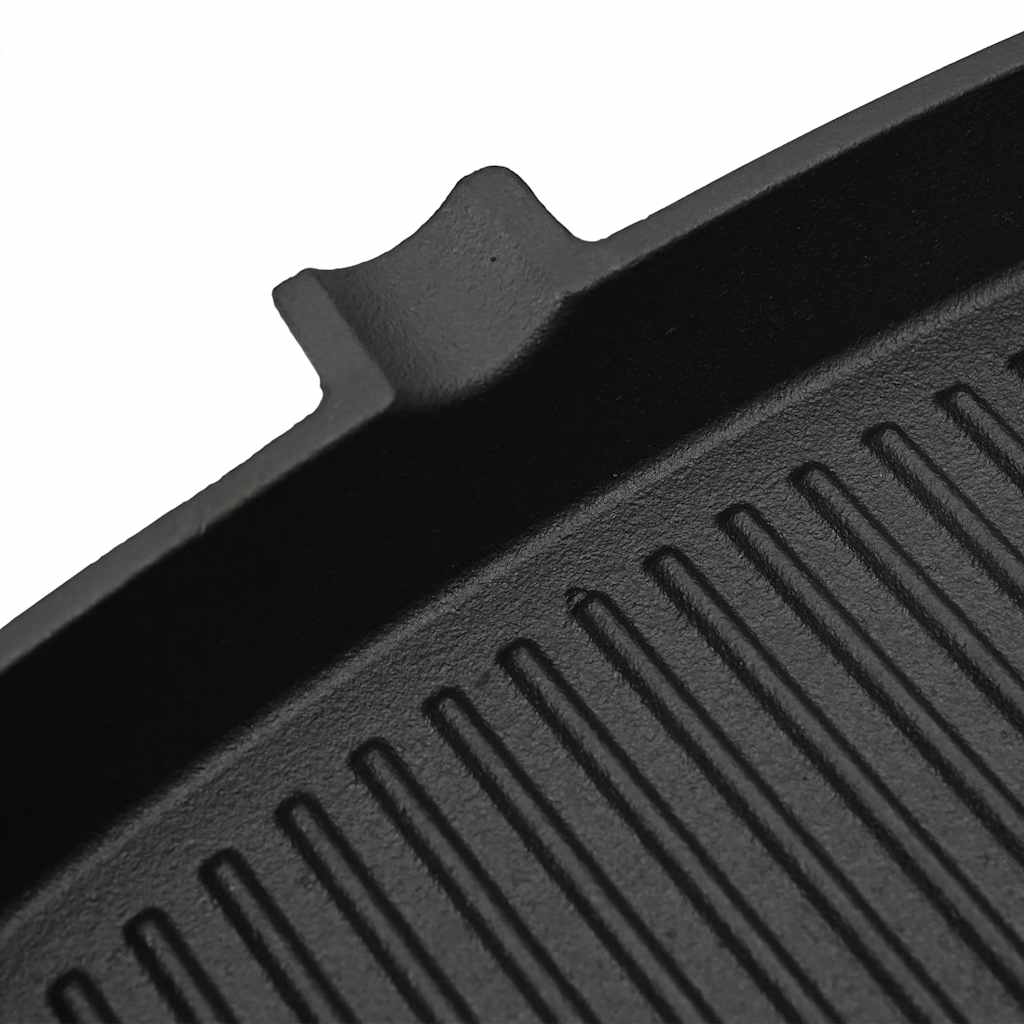 vidaXL Grill Pan with Wooden Handle Cast Iron 20x20 cm