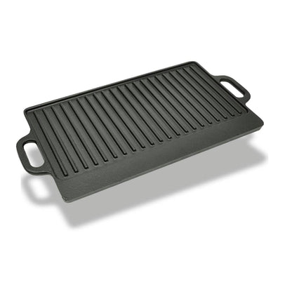 vidaXL Grill Platter Cast Iron Reversible 50x23 cm