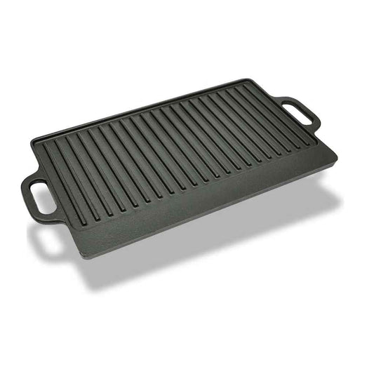 50126 vidaXL Grill Platter Cast Iron Reversible 50x23 cm