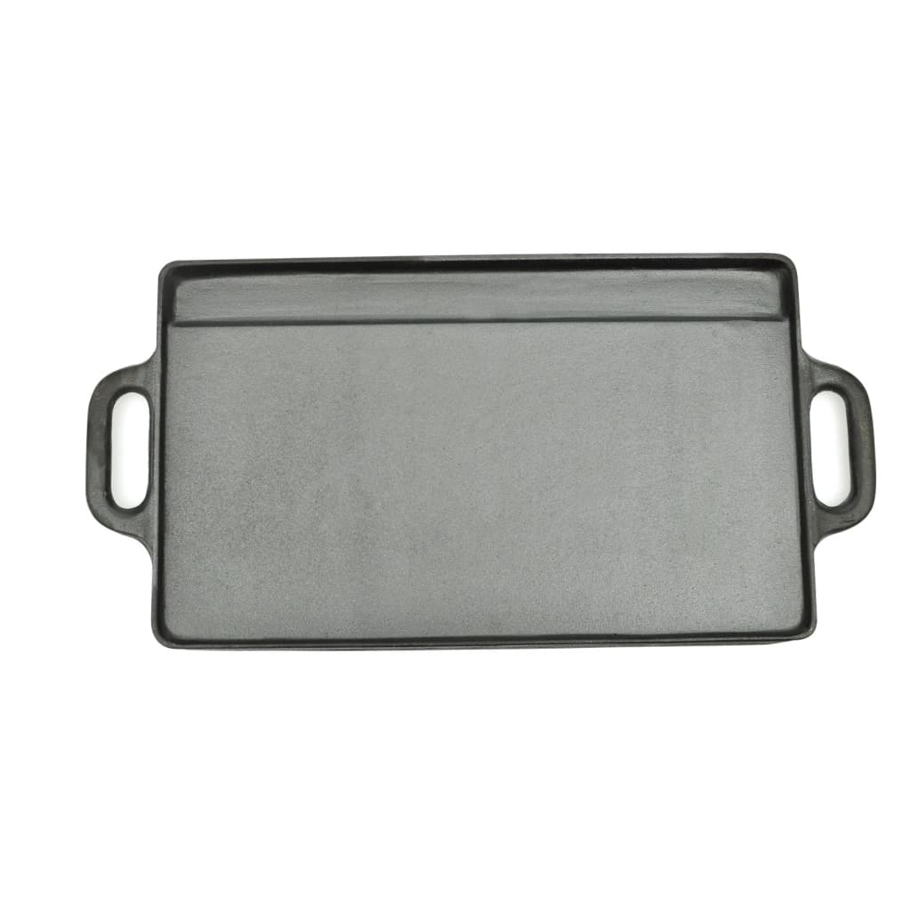 vidaXL Grill Platter Cast Iron Reversible 50x23 cm
